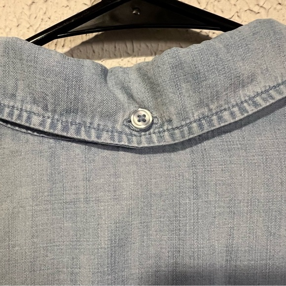 Cloth & Stone Anthropologie Light Blue Chambray Shirt Dress size medium - Picture 9 of 11